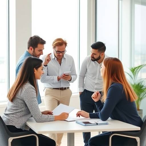Un equipo de consultores trabajando en una estrategia empresarial.